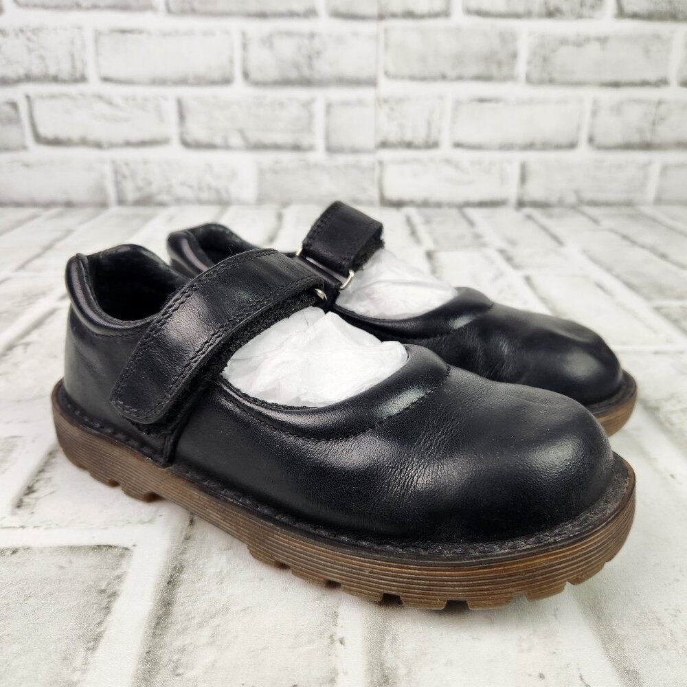 Dr Martens Maccy Mary Jane Girls US 12 UK 11 Black Leather Classic Shoes 6485